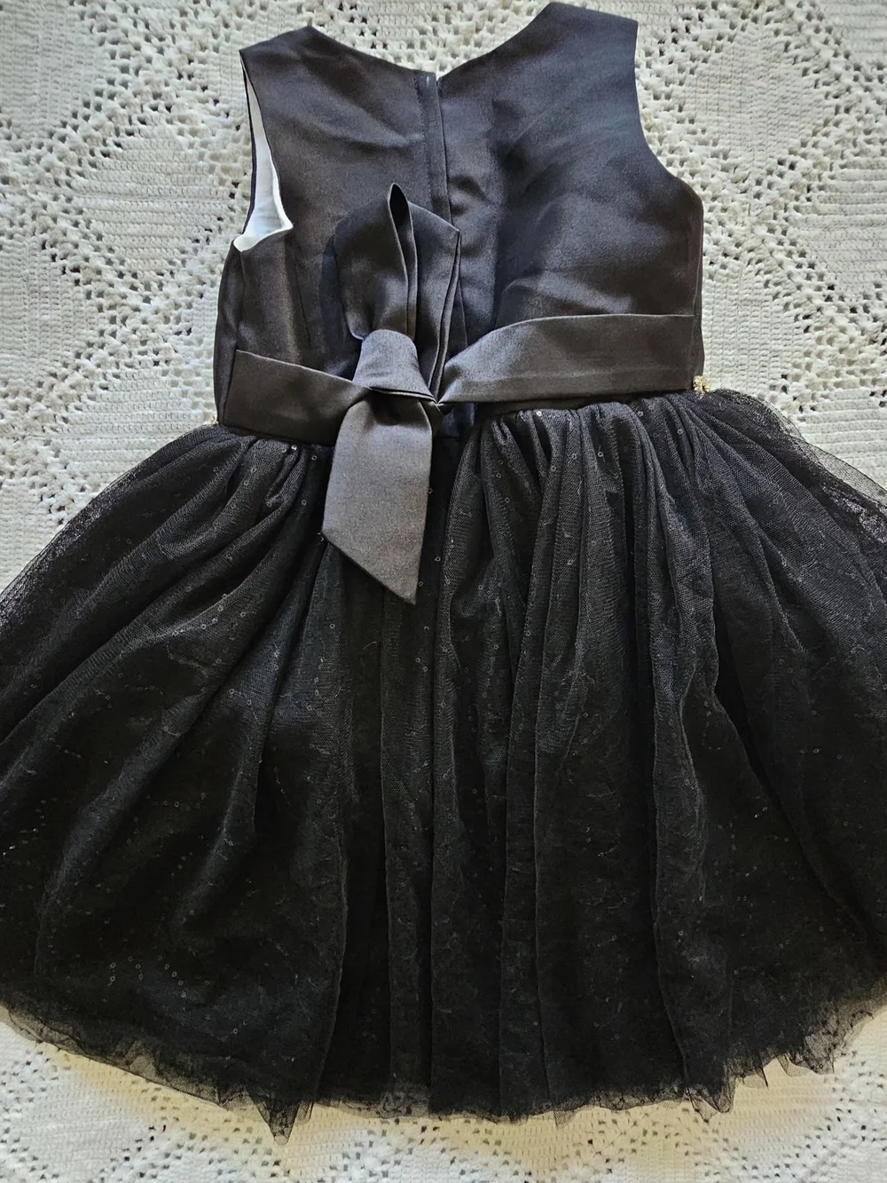 Black Sequin Tulle Party Dress Girls Formal Occasion